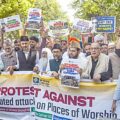 مساجد کو نشانہ بنانے کیخلاف دہلی کے جنتر منتر پراحتجاج