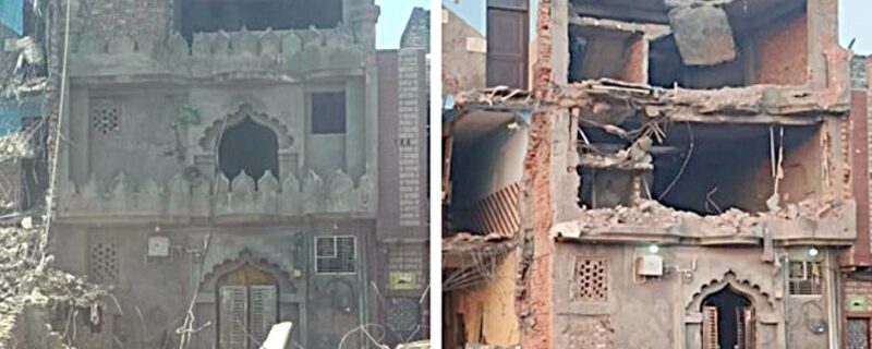 دہلی میں سڑک کی توسیع کے نام پرمسجدشہید